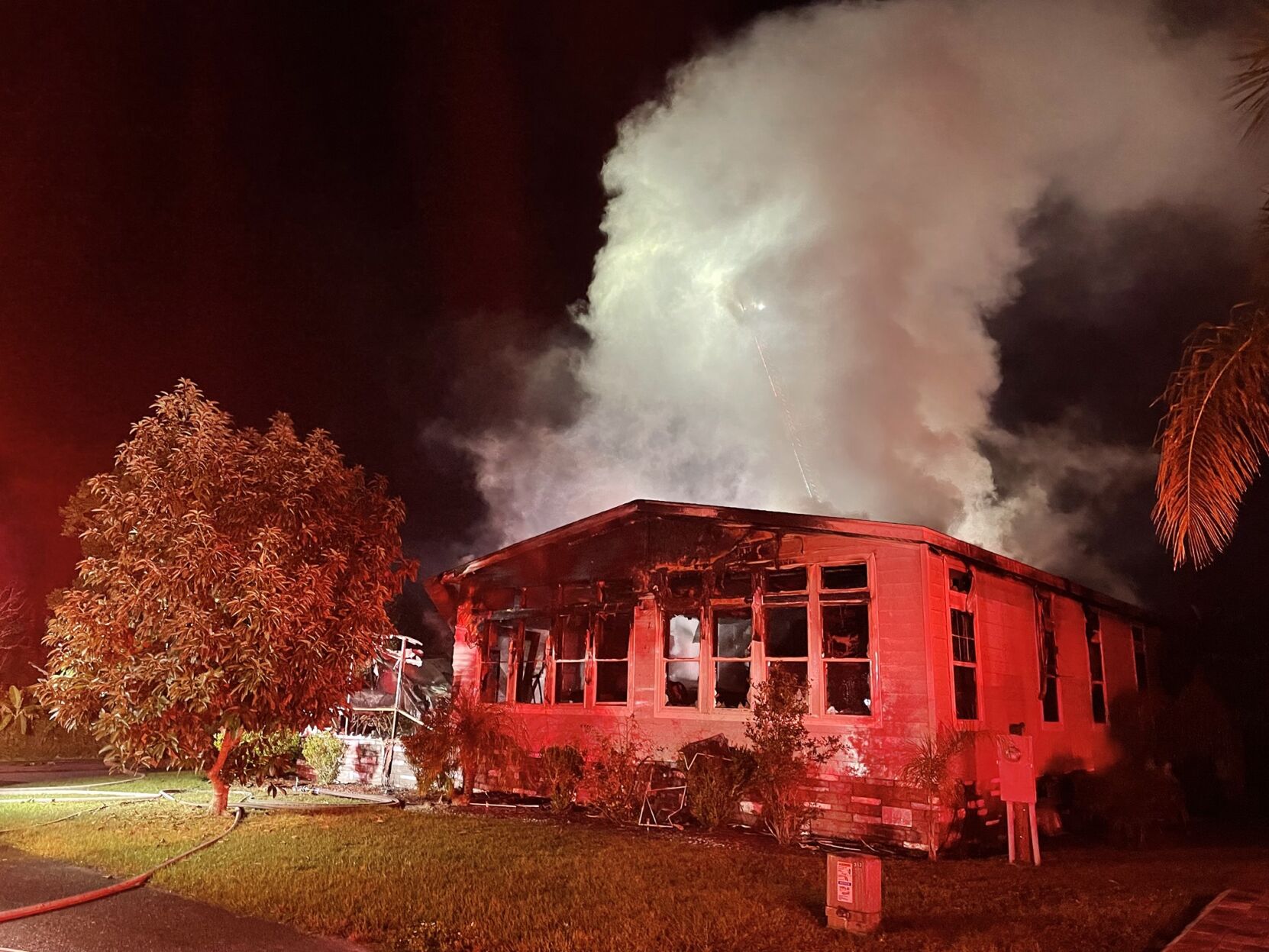 A man died early Monday morning in a house fire in Lutz